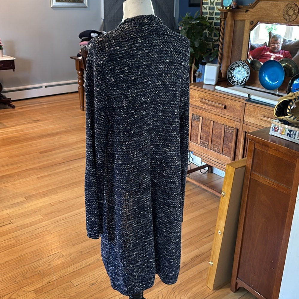 J. Jill Navy Textured Open-Front Sweater - Picture 4 of 7